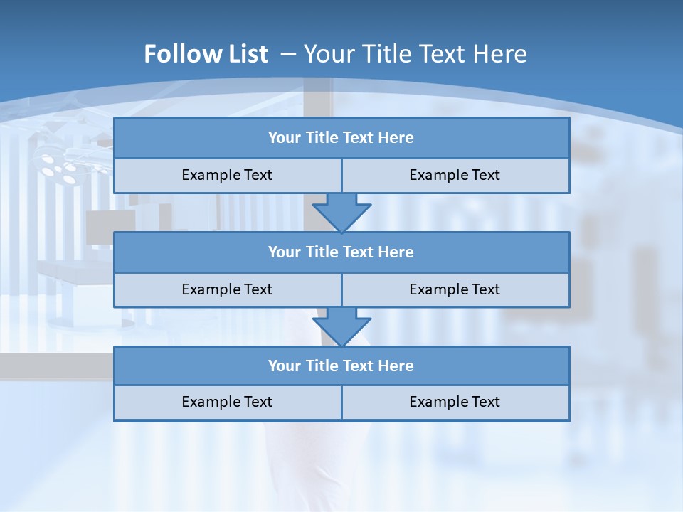 A Person Holding A Tablet With A Hospital Room In The Background PowerPoint Template