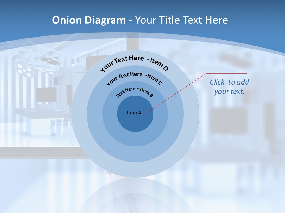 A Person Holding A Tablet With A Hospital Room In The Background PowerPoint Template