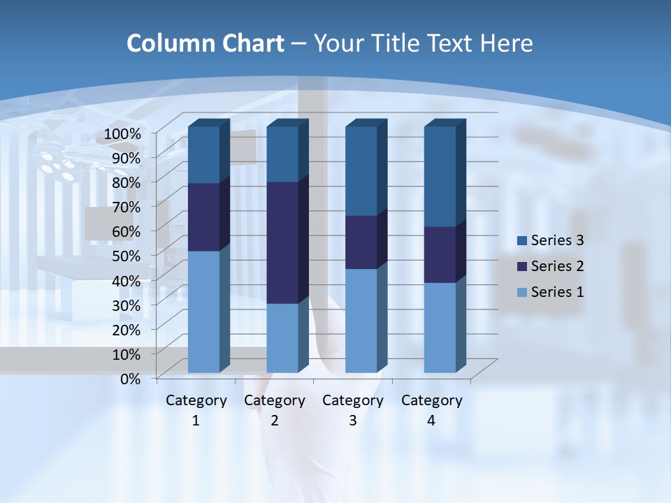 A Person Holding A Tablet With A Hospital Room In The Background PowerPoint Template