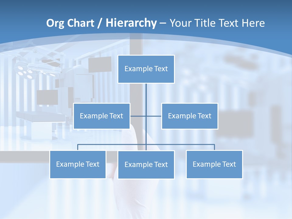A Person Holding A Tablet With A Hospital Room In The Background PowerPoint Template