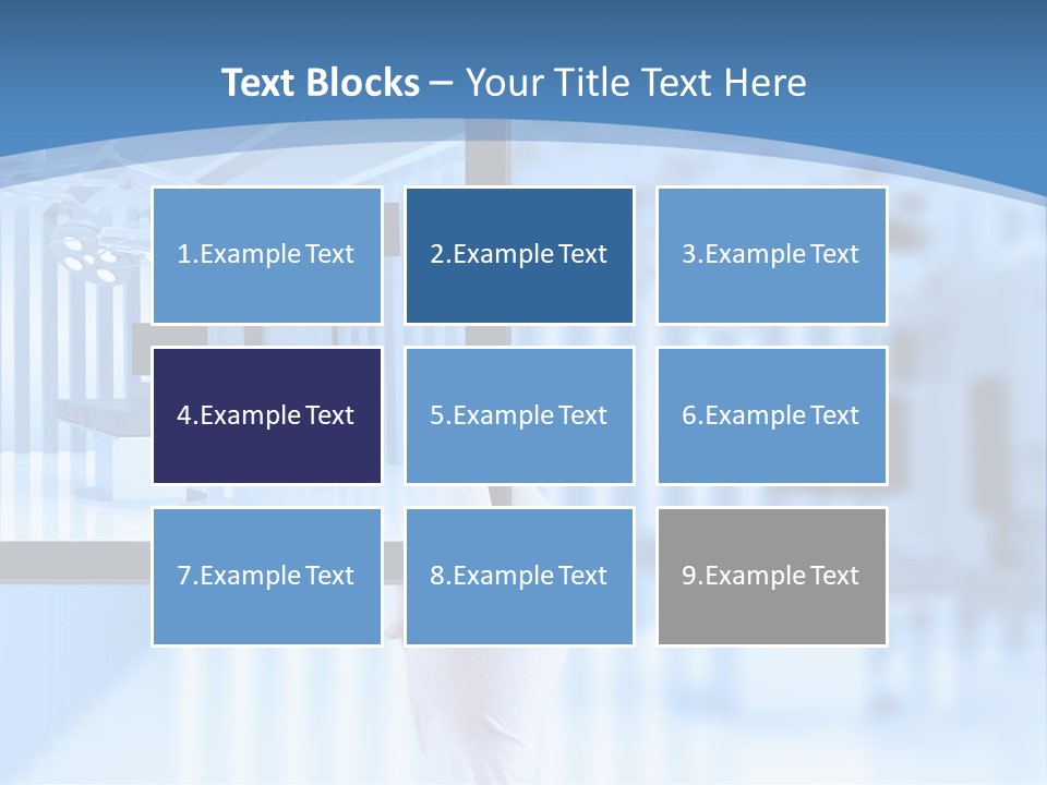 A Person Holding A Tablet With A Hospital Room In The Background PowerPoint Template