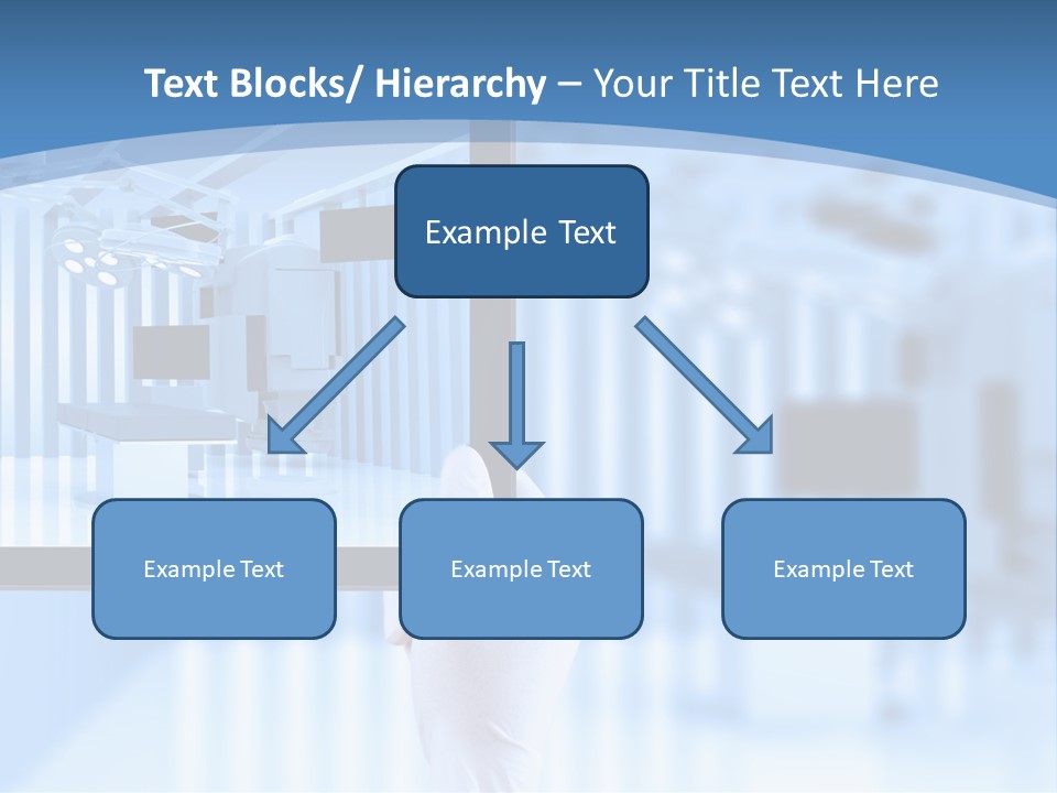 A Person Holding A Tablet With A Hospital Room In The Background PowerPoint Template