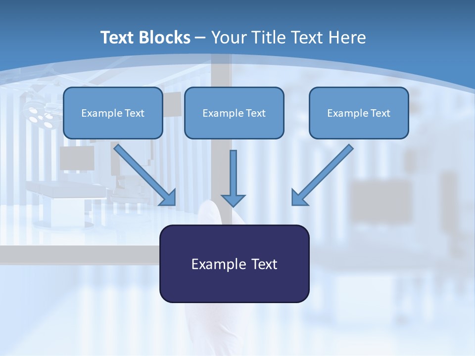 A Person Holding A Tablet With A Hospital Room In The Background PowerPoint Template