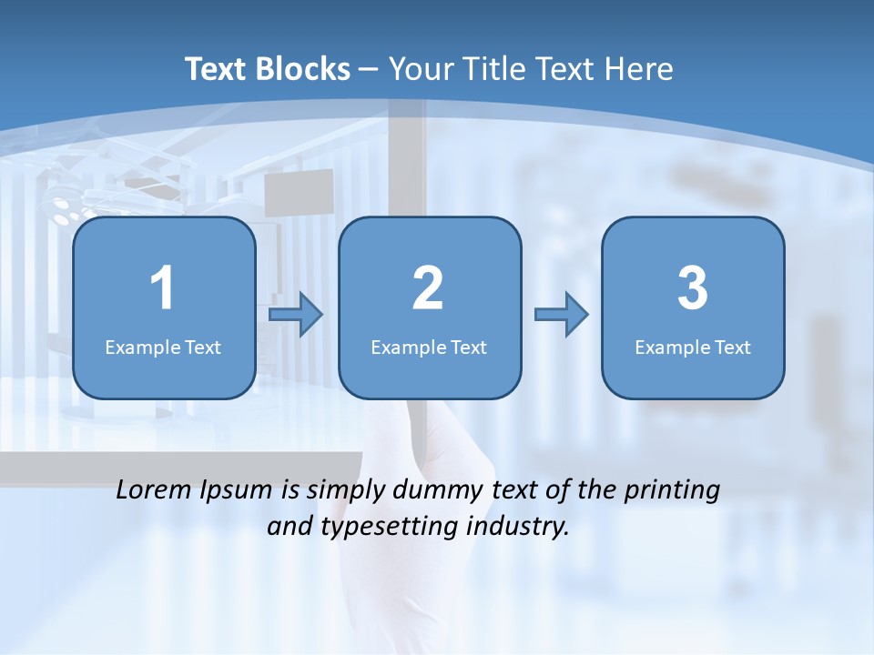 A Person Holding A Tablet With A Hospital Room In The Background PowerPoint Template