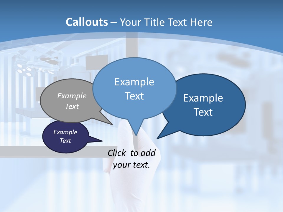 A Person Holding A Tablet With A Hospital Room In The Background PowerPoint Template