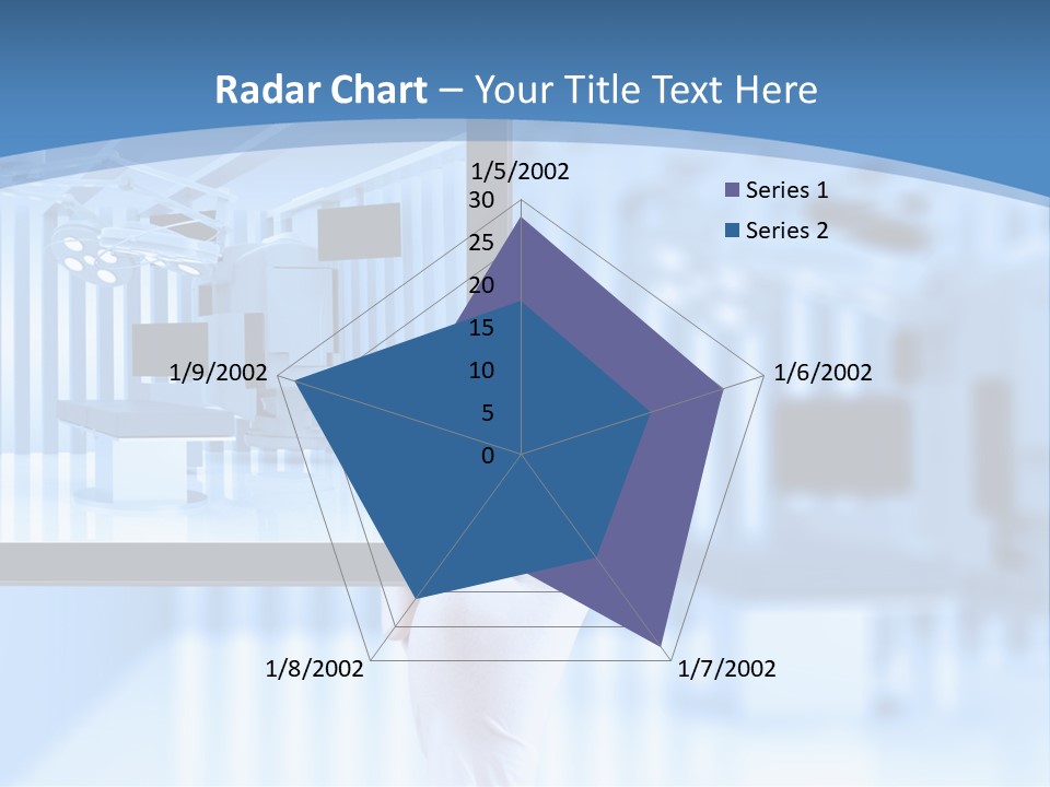 A Person Holding A Tablet With A Hospital Room In The Background PowerPoint Template