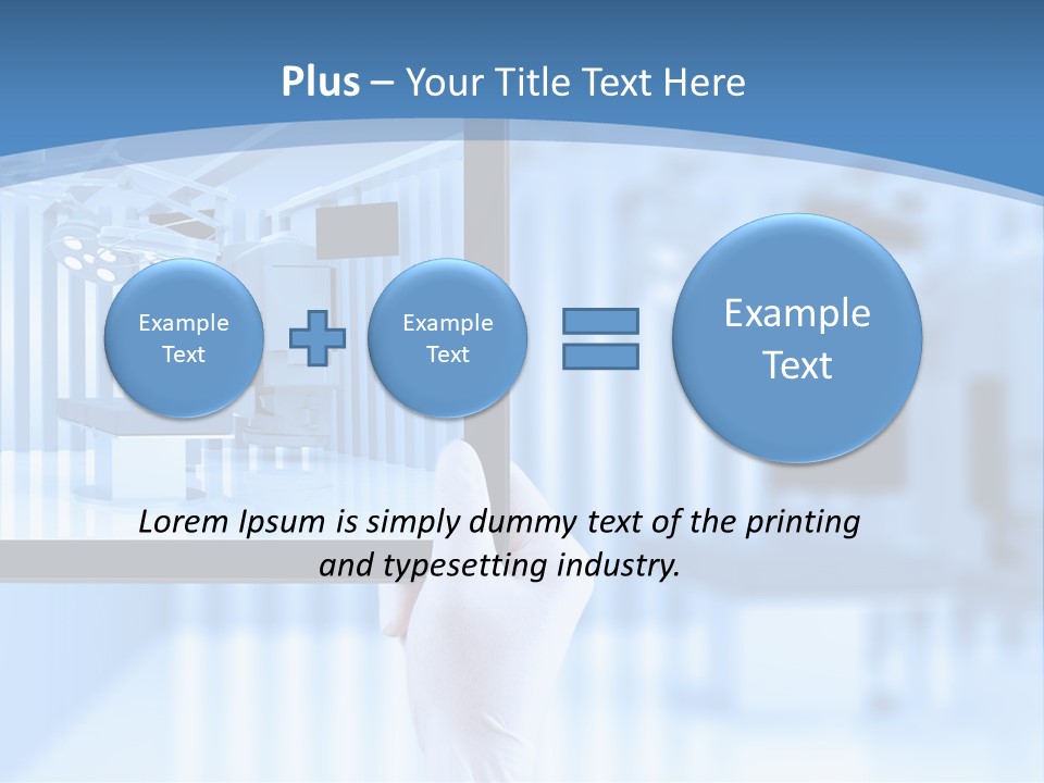 A Person Holding A Tablet With A Hospital Room In The Background PowerPoint Template