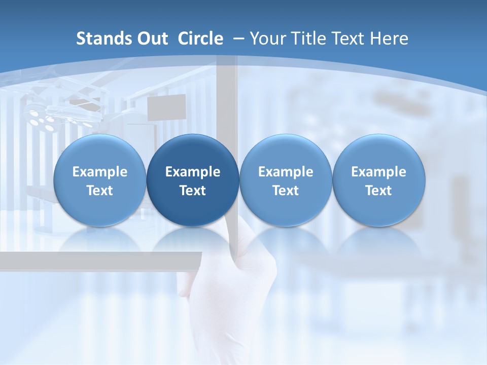 A Person Holding A Tablet With A Hospital Room In The Background PowerPoint Template