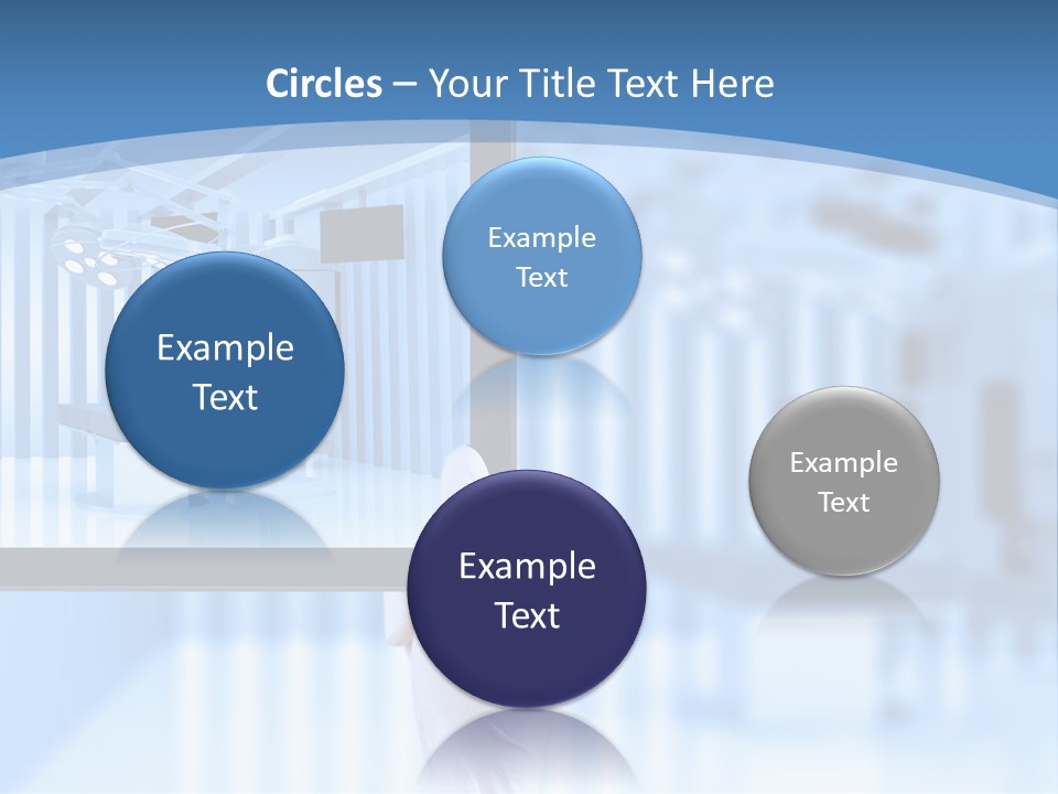 A Person Holding A Tablet With A Hospital Room In The Background PowerPoint Template