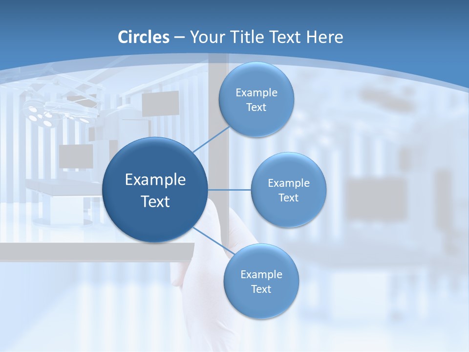 A Person Holding A Tablet With A Hospital Room In The Background PowerPoint Template