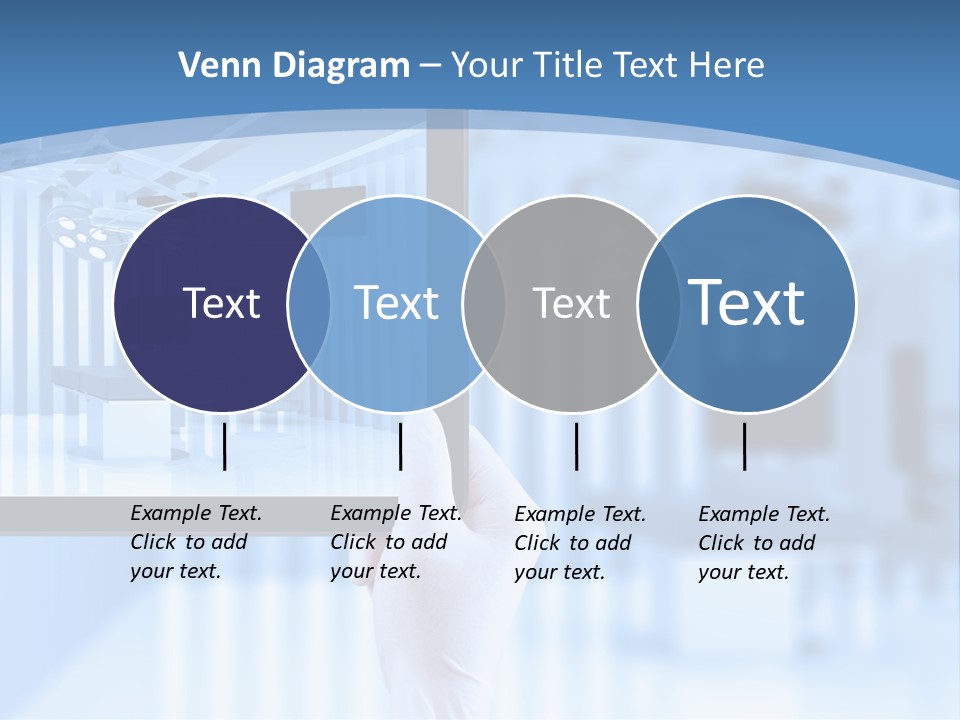 A Person Holding A Tablet With A Hospital Room In The Background PowerPoint Template