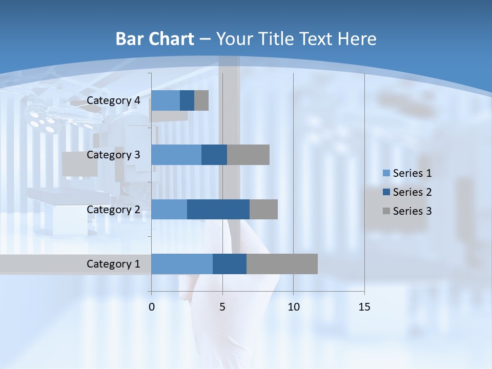 A Person Holding A Tablet With A Hospital Room In The Background PowerPoint Template