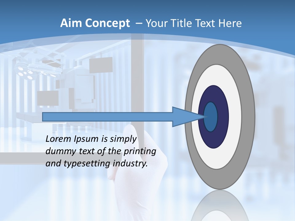 A Person Holding A Tablet With A Hospital Room In The Background PowerPoint Template