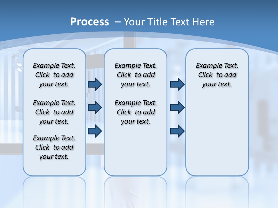 A Person Holding A Tablet With A Hospital Room In The Background PowerPoint Template