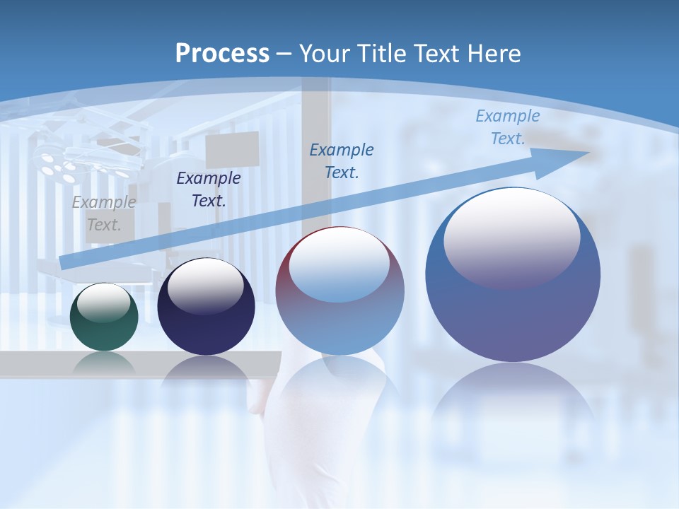 A Person Holding A Tablet With A Hospital Room In The Background PowerPoint Template