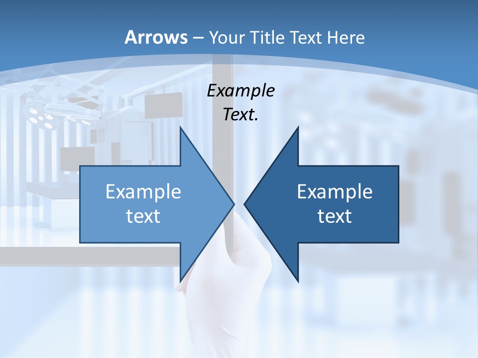 A Person Holding A Tablet With A Hospital Room In The Background PowerPoint Template