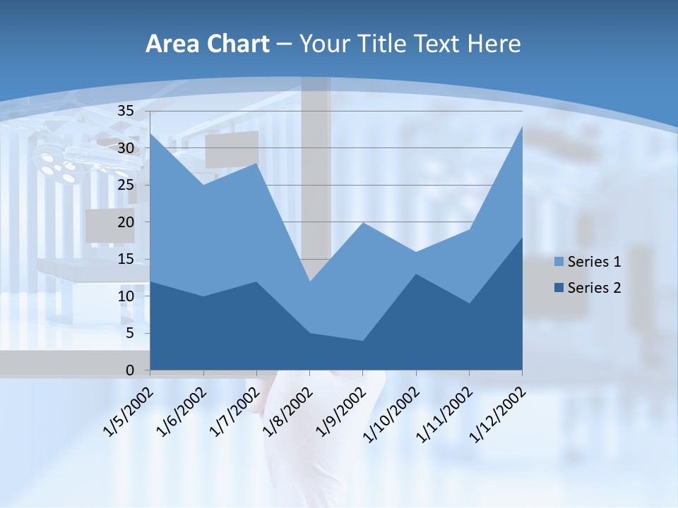 A Person Holding A Tablet With A Hospital Room In The Background PowerPoint Template