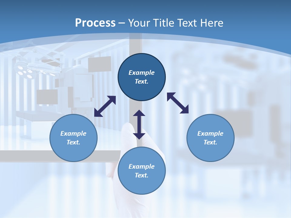 A Person Holding A Tablet With A Hospital Room In The Background PowerPoint Template