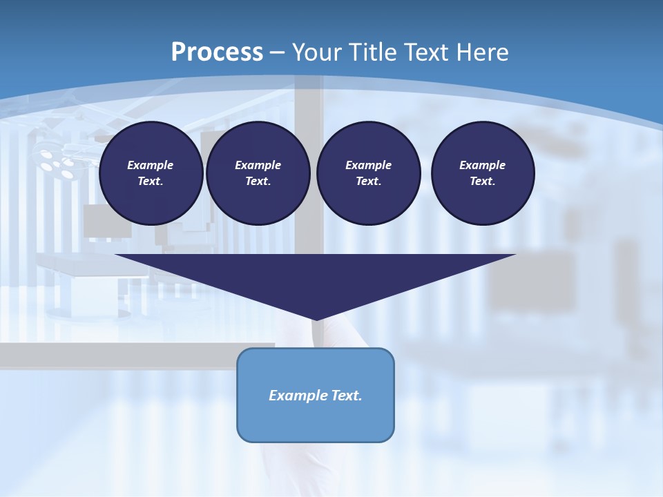 A Person Holding A Tablet With A Hospital Room In The Background PowerPoint Template