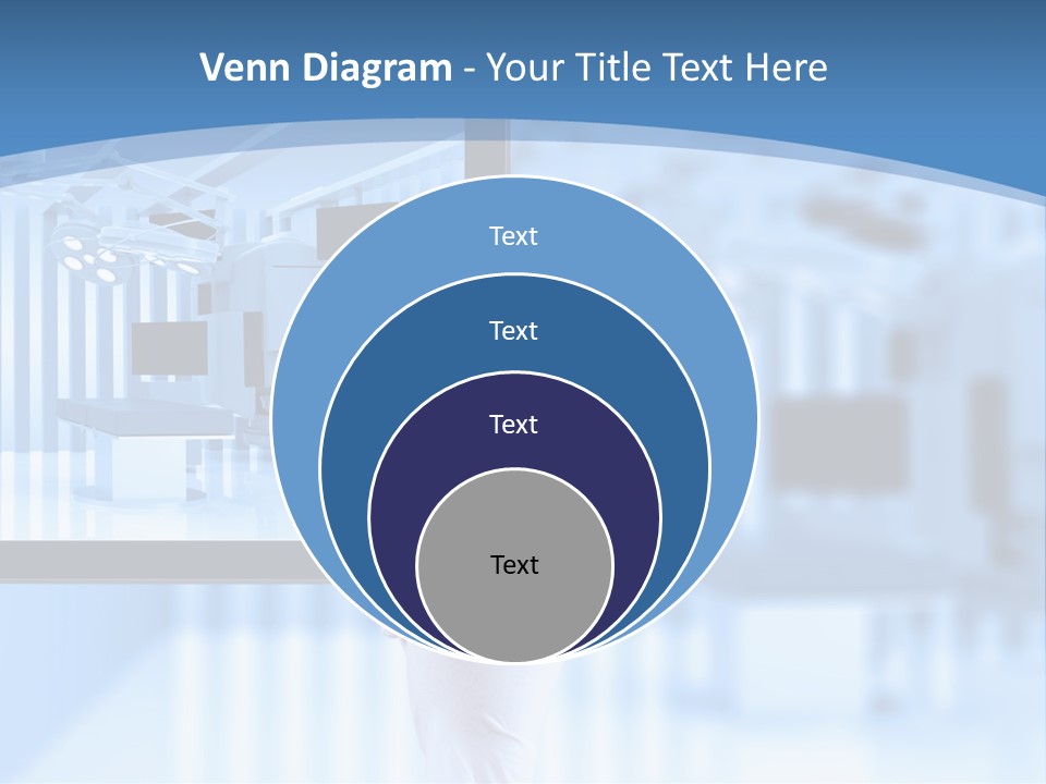 A Person Holding A Tablet With A Hospital Room In The Background PowerPoint Template