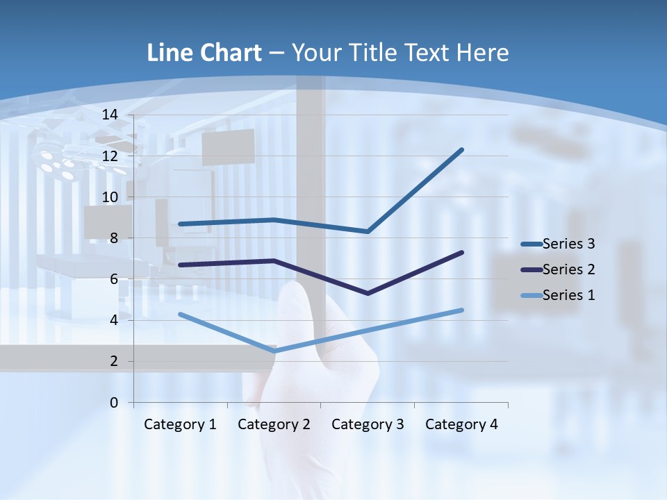 A Person Holding A Tablet With A Hospital Room In The Background PowerPoint Template
