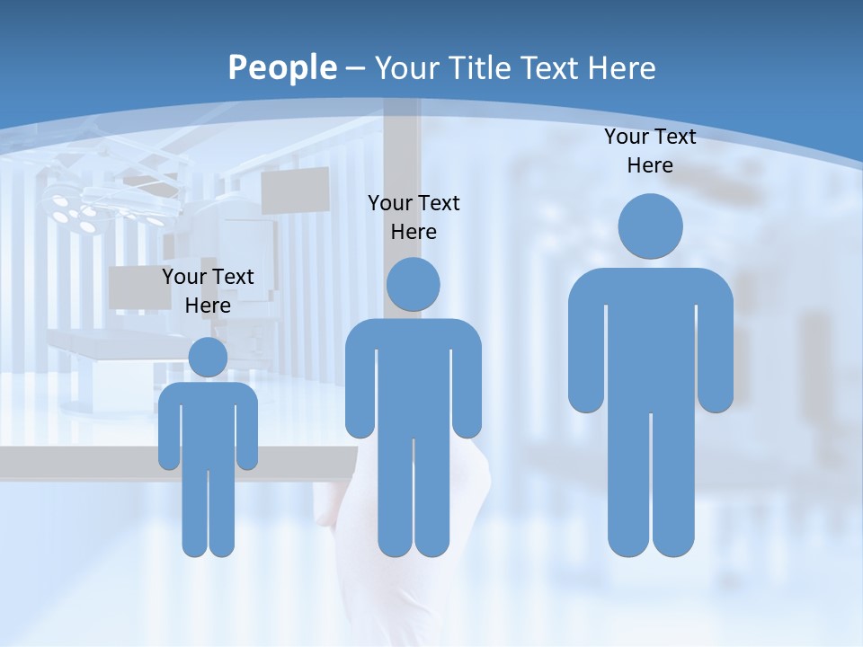 A Person Holding A Tablet With A Hospital Room In The Background PowerPoint Template