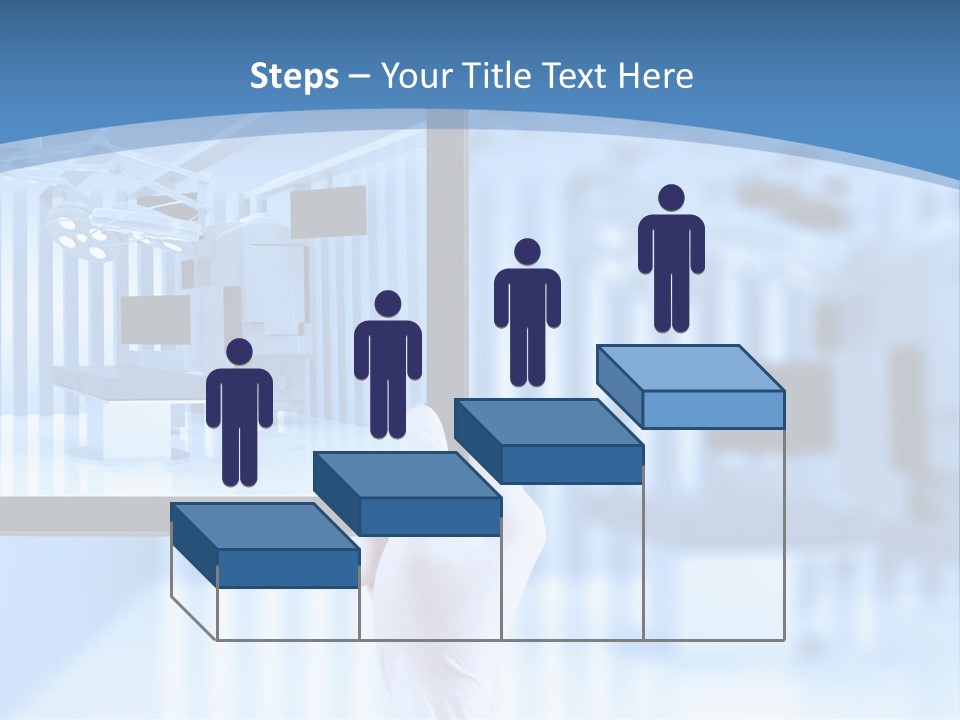 A Person Holding A Tablet With A Hospital Room In The Background PowerPoint Template