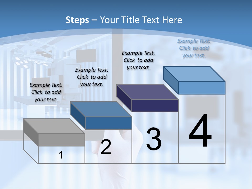 A Person Holding A Tablet With A Hospital Room In The Background PowerPoint Template
