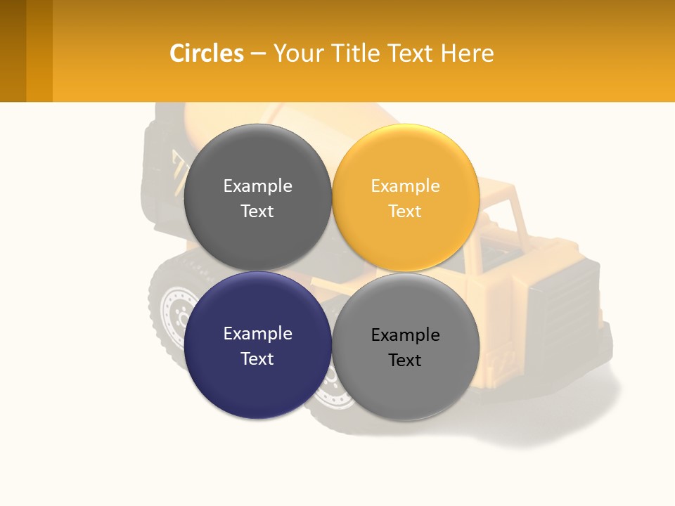 A Yellow Toy Truck With A Yellow Sign In Front Of It PowerPoint Template