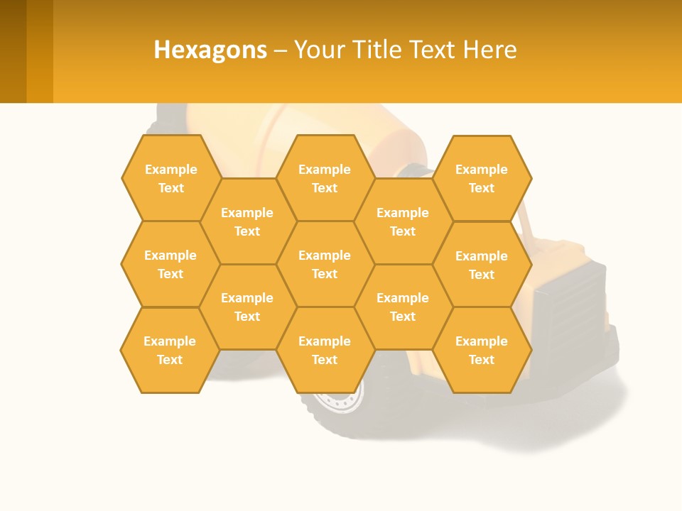 A Yellow Toy Truck With A Yellow Sign In Front Of It PowerPoint Template