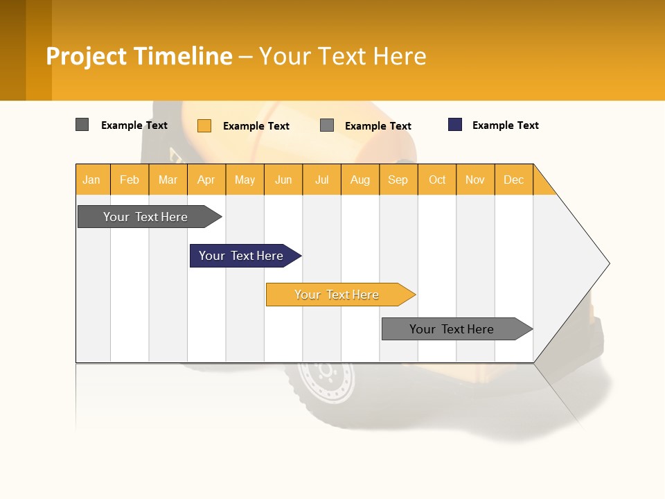 A Yellow Toy Truck With A Yellow Sign In Front Of It PowerPoint Template