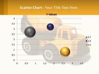 A Yellow Toy Truck With A Yellow Sign In Front Of It PowerPoint Template