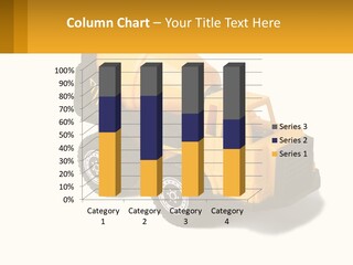 A Yellow Toy Truck With A Yellow Sign In Front Of It PowerPoint Template