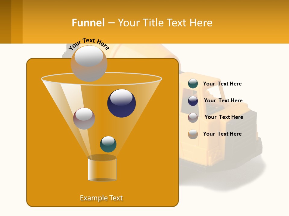 A Yellow Toy Truck With A Yellow Sign In Front Of It PowerPoint Template