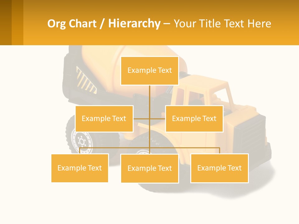 A Yellow Toy Truck With A Yellow Sign In Front Of It PowerPoint Template