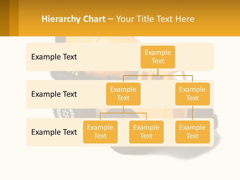 A Yellow Toy Truck With A Yellow Sign In Front Of It PowerPoint Template