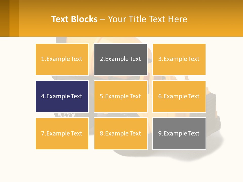 A Yellow Toy Truck With A Yellow Sign In Front Of It PowerPoint Template