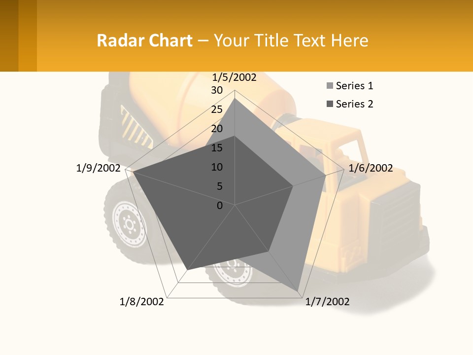 A Yellow Toy Truck With A Yellow Sign In Front Of It PowerPoint Template