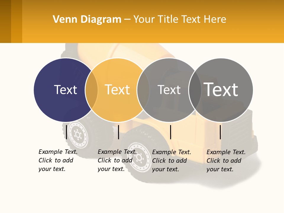 A Yellow Toy Truck With A Yellow Sign In Front Of It PowerPoint Template