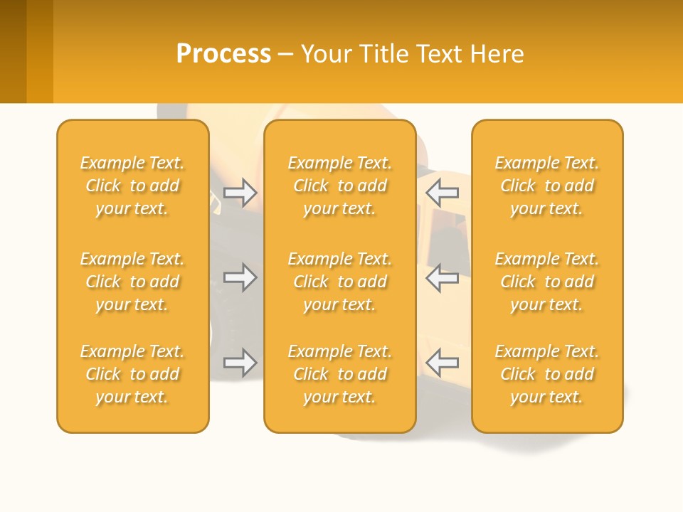 A Yellow Toy Truck With A Yellow Sign In Front Of It PowerPoint Template