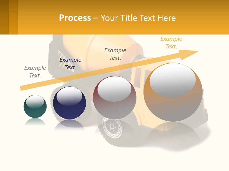 A Yellow Toy Truck With A Yellow Sign In Front Of It PowerPoint Template