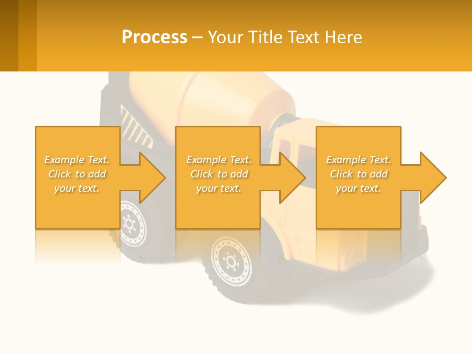 A Yellow Toy Truck With A Yellow Sign In Front Of It PowerPoint Template