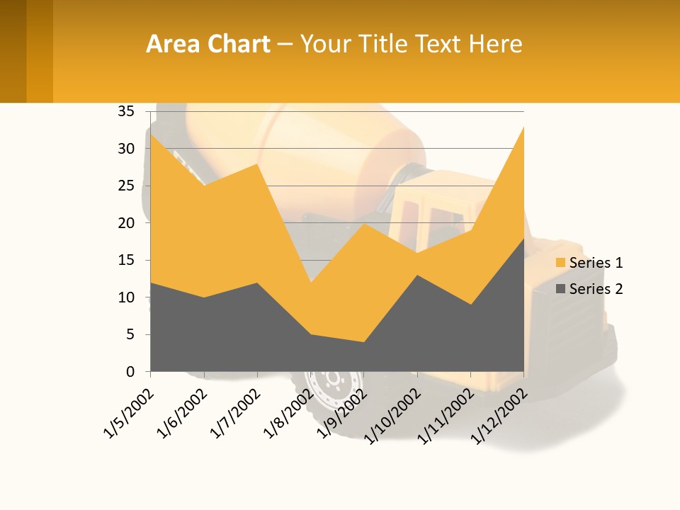 A Yellow Toy Truck With A Yellow Sign In Front Of It PowerPoint Template