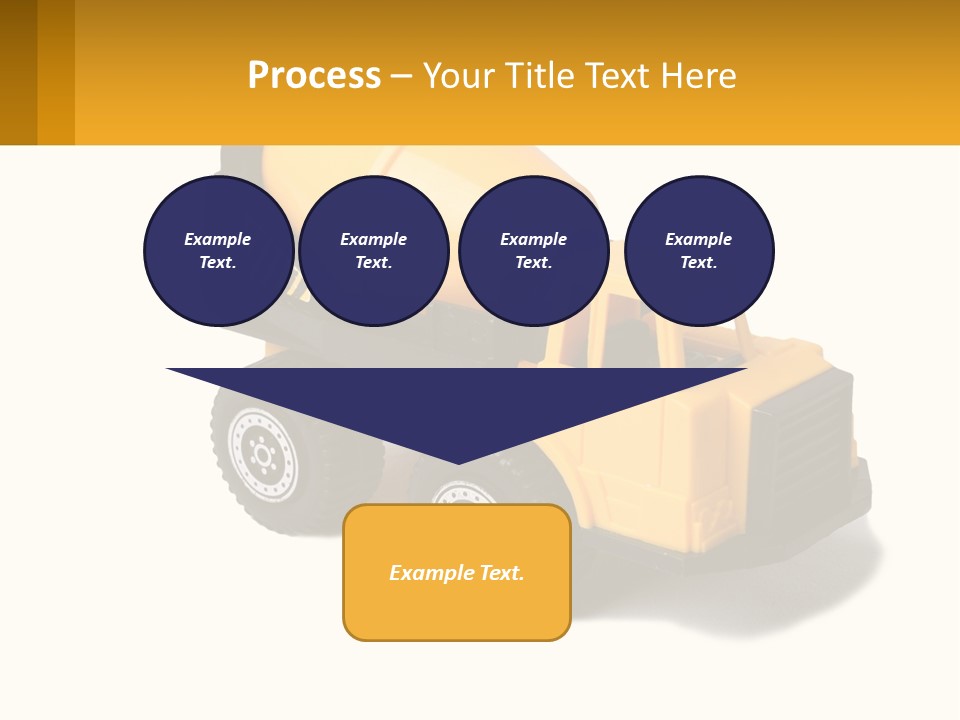 A Yellow Toy Truck With A Yellow Sign In Front Of It PowerPoint Template