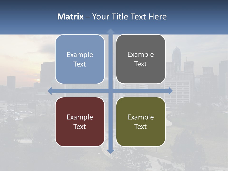 A Picture Of A City With A Sky Line In The Background PowerPoint Template