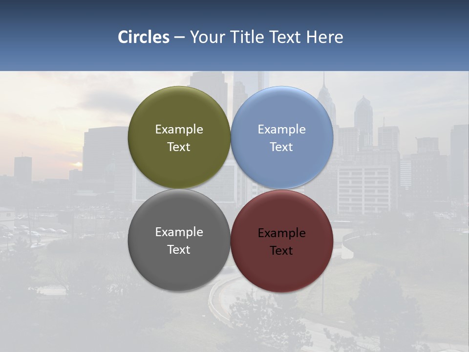 A Picture Of A City With A Sky Line In The Background PowerPoint Template