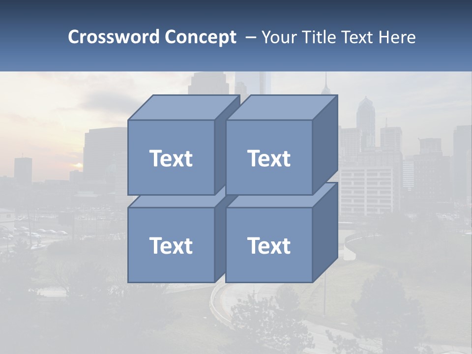 A Picture Of A City With A Sky Line In The Background PowerPoint Template