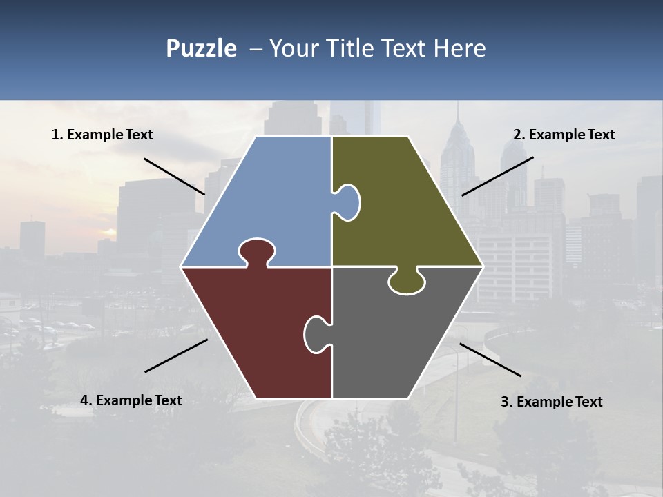 A Picture Of A City With A Sky Line In The Background PowerPoint Template