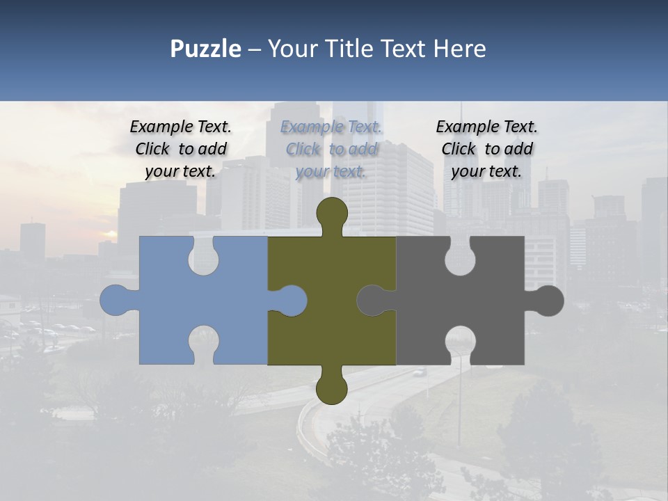 A Picture Of A City With A Sky Line In The Background PowerPoint Template