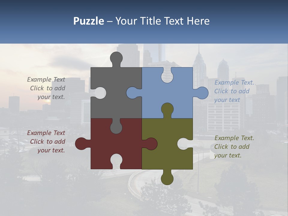 A Picture Of A City With A Sky Line In The Background PowerPoint Template